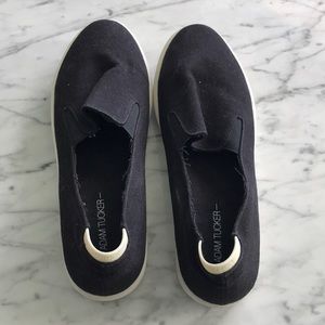 Adam Tucker Black Canvas Slipon Sneakers